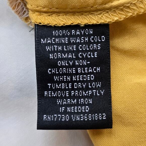 M Mossimo Grey Yellow Colorblock Flowy Skirt Women Size M Elastic Tiered Cottage - Picture 10 of 10